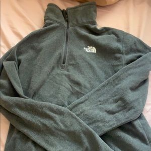 Grey North Face Fleece Pull Over